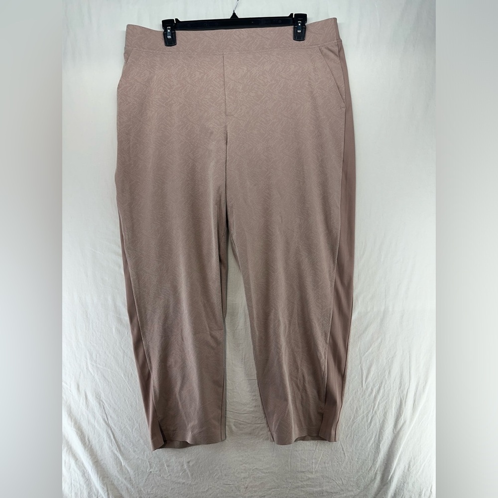 Athleta Brooklyn Ankle Utility Pants‎ Pockets Textured Pink Womens Size 20